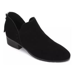 Kenneth Cole Reaction Ankle Boots Size 8 Womens Black Leather Block Heel NEW